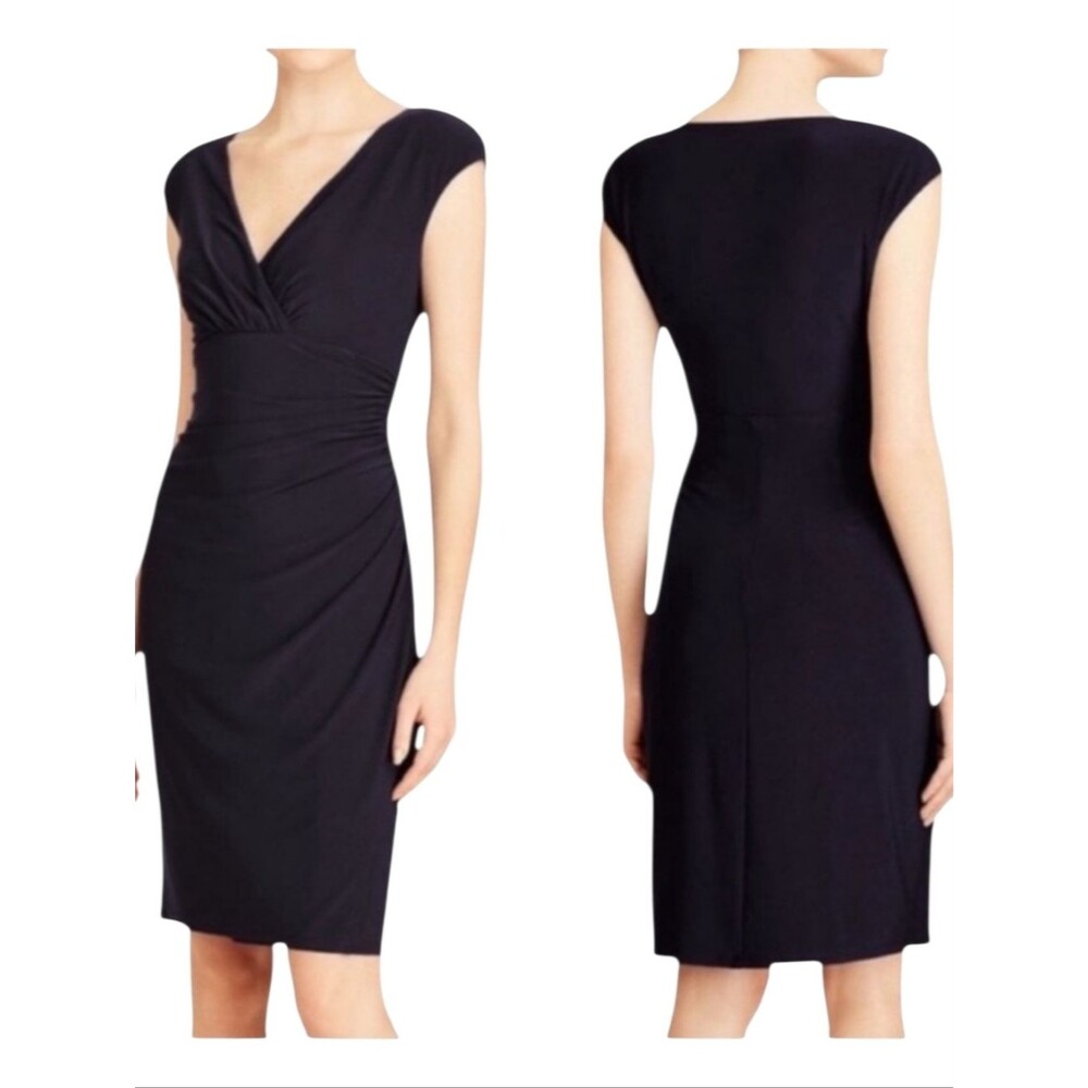 Lauren Ralph Lauren Adara Sheath Dress Black sz M (8)